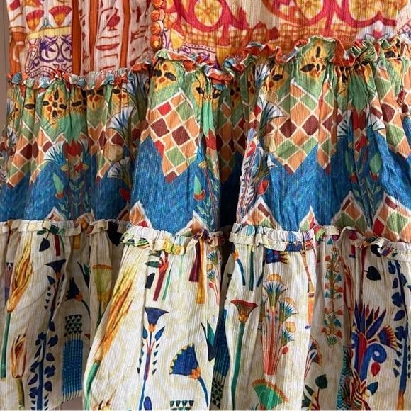 Generation Flo Gorgeous Colourful Cotton Boho Botton Down Hippie Tank Top Medium - Picture 5 of 10